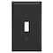 Amerelle Wall Plate, Number of Gangs: 1 gang Stamped Steel, Matte Finish, Black 163TMB - alternate 1